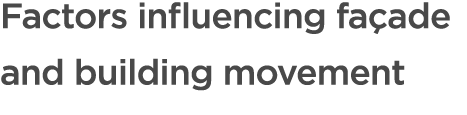 Factors influencing fa ade and building movement