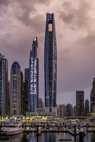 Ciel Tower in Dubai uses a UAE Fire and Life Safety Code compliant CW Perimter Barrier System